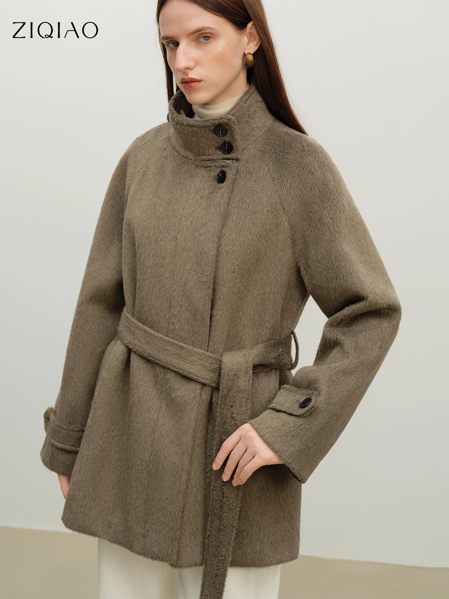 Women's Korean Style Short Jacket - Stand Collar Winter Outerwear
